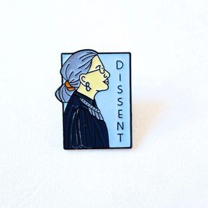 Notorious RBG Ruth Bader Ginsburg Feminist Jewelry Enamel Pin Accessory